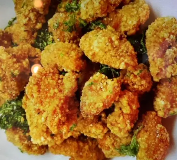 Crispy Fried Chicken Bites with Seaweed
